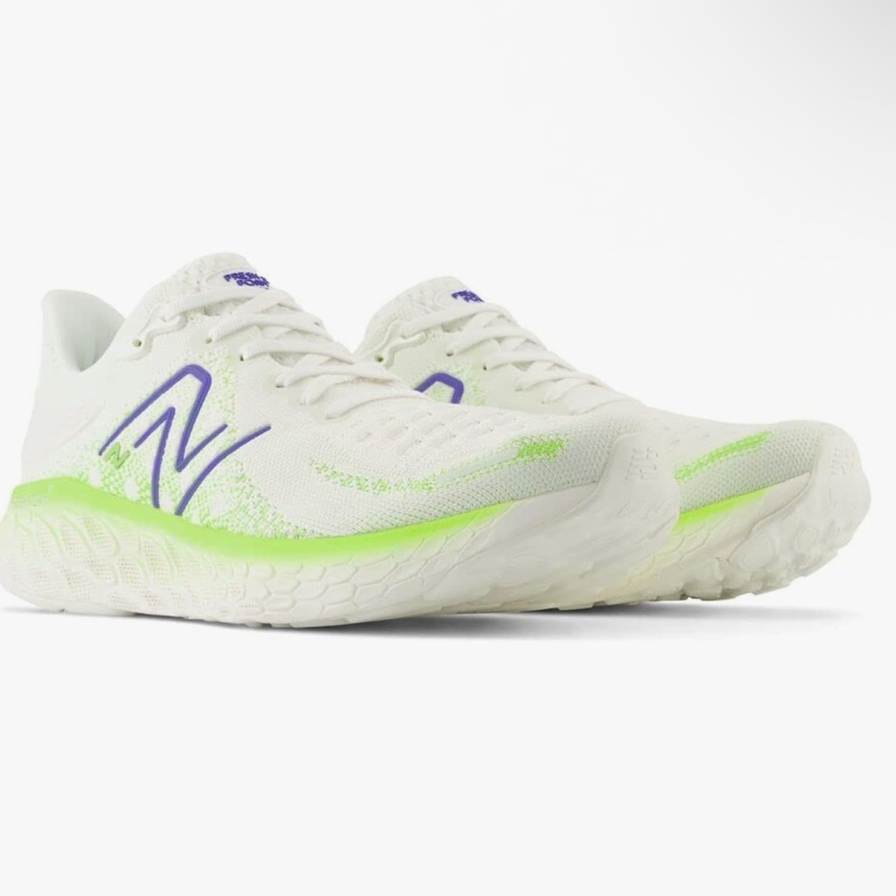 New Balance Men’s Fresh Foam 1080 White and Yellow Athletic Sneakers Size 11.5